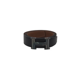 HERMES 925 "TOUAREG" REVESIBLE LEATHER LUXE MEN BELT BLACK/BROWN 105