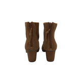 AEROSOLES HEEL SUEDE BOOTIES BOOTS GRAY 8.5M