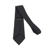 TOM FORD RET$330 100% SILK NECKTIE MEN TIE BLACK GRAY OS