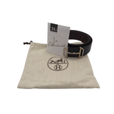 HERMES "OSCAR" REVERSIBLE LUXE MEN BELT BLK/BRN 105