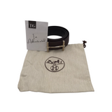 HERMES H d'ANCRE REVERSIBLE LUXE MEN BELT BLK/BRN 105