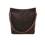 LOUIS VUITTON 2000 LOOPING MONOGRAM LUXE HANDBAG BROWN