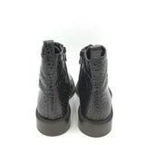 VINCE CROC EMBOSSED LACE UP BOOTS BROWN 10M