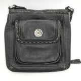 BRIGHTON LEATHER CROSSBODY HANDBAG BLACK