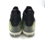 DIOR WALK-N-DIOR HI TOP KNIT SNEAKERS LUXE SHOES GREEN/BLACK 37