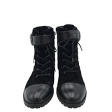 WHITE HOUSE BLACK MARKET RET$200 LACE UP BOOTIES BOOTS BLACK 9M