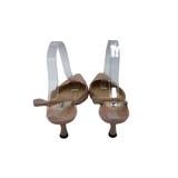 MANOLO BLAHNIK "CAROLYNE" SNAKESKIN-EMBOSSED LEATHER SLINGBACK LUXE SHOES PINK 39.5