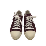 PRADA SUEDE SNEAKERS LUXE SHOES BURGUNDY 39.5