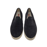 PRADA SLIP-ON SUEDE SNEAKER LUXE SHOES BLUE 39.5