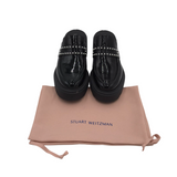 STUART WEITZMAN RET$352 CHUNKY MULE PEARLS DESIGNER SHOES BLACK 7B