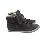 PRADA SUEDE HIGH-TOP SNEAKERS LUXE SHOES GREY 38.5