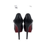 CHRISTIAN LOUBOUTIN "BANA 140" PATENT LUXE SHOES BLACK 38