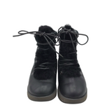 UGG LEATHER SNOW BOOT BOOTS BLACK 7.5
