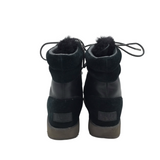 UGG LEATHER SNOW BOOT BOOTS BLACK 7.5