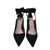 KATE SPADE RET$360 ANKLE STRAP HEEL DESIGNER SHOES BLACK 9M