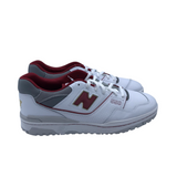 NEW BALANCE NWT$115 "550 BOSTON COLLEGE" LEATHER SNEAKER MEN SHOE WHITE RED 12