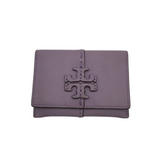 TORY BURCH LOGO BIFOLD MINI WALLET PURPLE