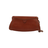 COLE HAAN LEATHER CLUTCH HANDBAG RUST