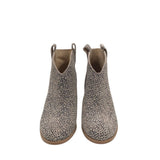 TOMS RET$120 ANKLE WESTERN BOOTS CREAM BLACK 7