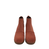 SOREL RET$220 SUEDE WEDGE CHELSEA BOOTS CORAL BROWN 9
