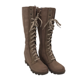 SOREL RET$300 SUEDE LACE TALL WEDGE BOOTS TAUPE 9