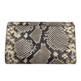 TORY BURCH "ROBINSON" PYTHON EMBOSSED CROSSBODY HANDBAG GRAY BLACK