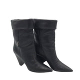 YSL RET: $1450 NIKI ANKLE BOOTS LUXE BOOTS BLACK 38