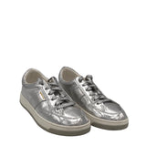 SAM EDELMAN LACE UP SNEAKERS SHOES SILVER 7M