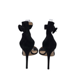 GIANVITO ROSSI RET:$950 PORTOFINO 85 SUEDE LUXE SHOES BLACK 39