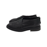 A.S. 98 LEATHER SLIP ON SHOES BLACK 10