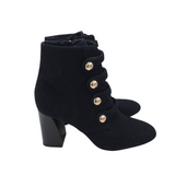 TORY BURCH TWEED STRAPPY BOOTY DESIGNER BOOTS BLACK 10M