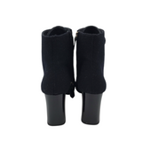 TORY BURCH TWEED STRAPPY BOOTY DESIGNER BOOTS BLACK 10M