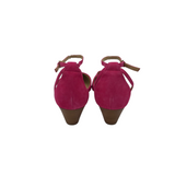 TALBOTS WEDGE ANKLE STRAP SHOES PINK 10M
