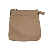 COACH PEBBLE LEATHER CROSSBODY HANDBAG TAN