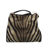 COACH RET$222 ANIMAL PRINT SHOULDER HANDBAG TAN BROWN
