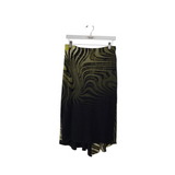 ROBERTO CAVALLI 2PC TANK/SKIRT PRINT DESIGNER OUTFIT BLACK OLIVE SMALL