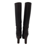 MARNI RET$1150 LEATHER PLATFORM KNEE DESIGNER BOOTS BROWN