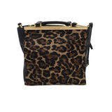 MICHAEL KORS RET$598 CALF HAIR TOTE HANDBAG BLACK GOLD