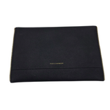 REBECCA MINKOFF ENVELOPE CLUTCH HANDBAG BLACK GOLD