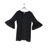LILLY PULITZER FLARE SLEEVES DESIGNER DRESS BLACK GOLD 6