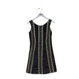 TRACY REESE SEQUIN SLEEVELESS DESIGNER DRESS BLACK BEIGE 2