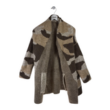 MOTH NWT$180 PRINT LONG SLEEVE CARDIGAN BEIGE BROWN SMALL
