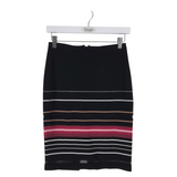 WHITE HOUSE BLACK MARKET STRIPE PENCIL SKIRT BLACK BROWN 0P