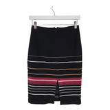 WHITE HOUSE BLACK MARKET STRIPE PENCIL SKIRT BLACK BROWN 0P