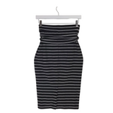 GIANNI BINI STRIPE PENCIL SKIRT BLACK WHITE SMALL