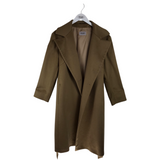 RET$2100 CASHMERE DESIGNER COAT TAN MEDIUM