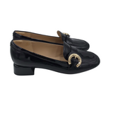CLARKS RET$120 PATENT LEATHER LOAFER SHOES BLACK GOLD 9.5
