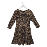 JUDE CONNALLY KNIT ANIMAL PRINT DESIGNER DRESS BEIGE BLACK SMALL