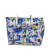KATE SPADE FLORAL LARGE TOTE HANDBAG BLUE GREEN
