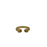 JULIE VOS RET$275 24K GOLD PLATED CUFF BRACELET YELLOW